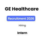 GE HealthCare Intern Recruitment 2026
