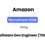 Amazon Recruitment 2026