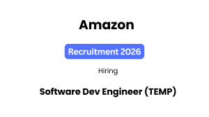 Amazon Recruitment 2026 | Software Dev Engineer (TEMP) | Chennai | Apply Online