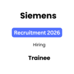 Siemens Recruitment 2026