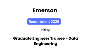 Emerson Recruitment 2026