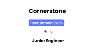 Cornerstone Recruitment 2026 | Junior Engineer Intern | Pune | Apply Online