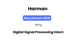 Harman Recruitment 2026