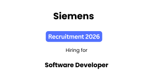 Siemens Software Developer Recruitment 2026