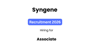 Syngene Associate Recruitment 2026 | B.Sc Graduates | Apply Online