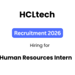 HCLTech Hiring Human Resources Intern