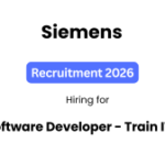 Siemens Software Developer - Train IT Recruitment 2026