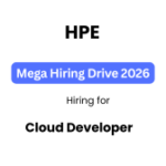 HPE Cloud Developer Recruitment 2026