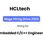 HCLTech Hiring Embedded C/C++ Engineer