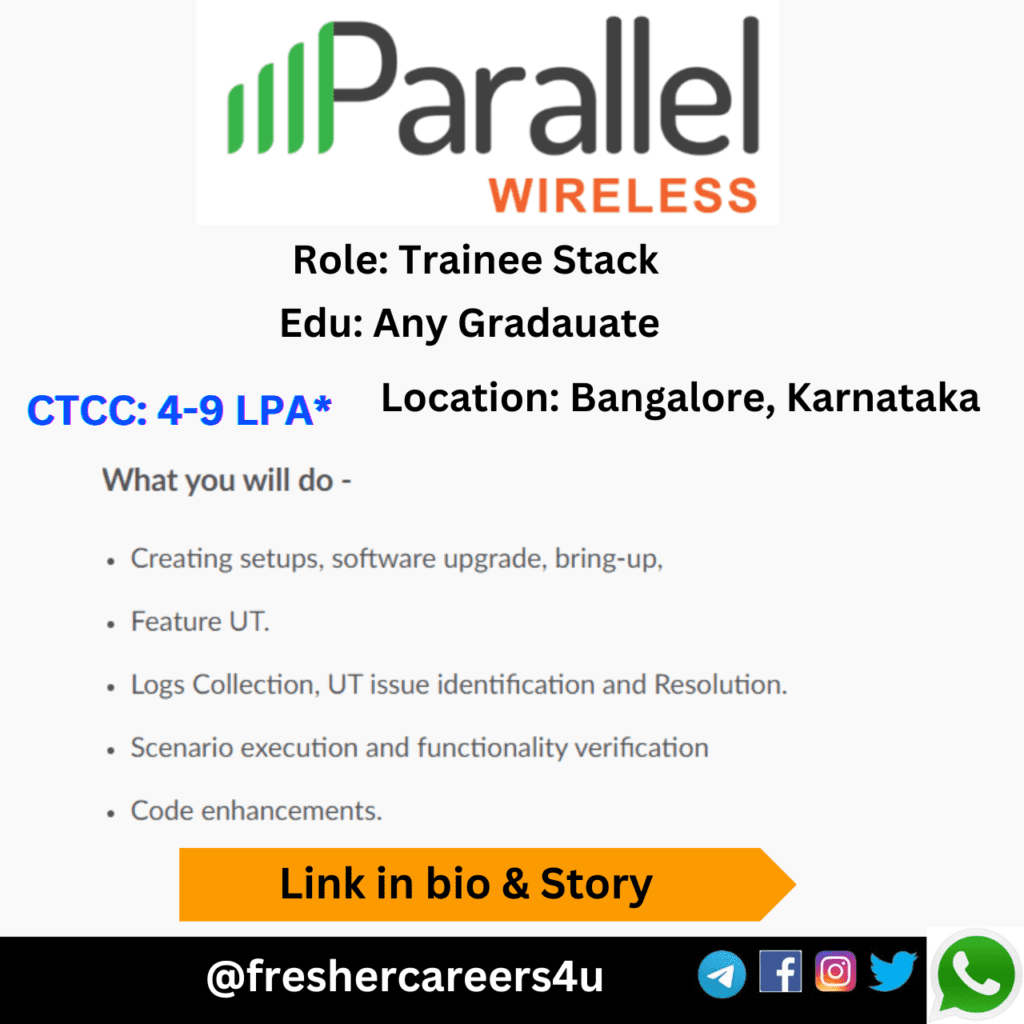 Parallel Wireless Off-campus Drive 2024