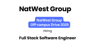 NatWest Group Off-Campus Drive 2025