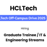 HCLTech Mega Off-campus Drive 2025