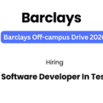 Barclays Software Developer in Test