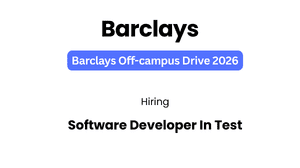 Barclays Software Developer in Test