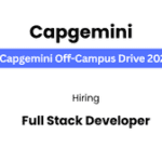 Capgemini Fullstack Developer Job Hyderabad
