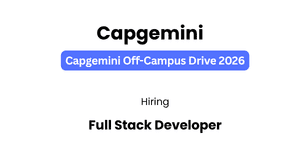 Capgemini Fullstack Developer Job Hyderabad