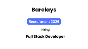 Barclays Full Stack Developer Job in Pune