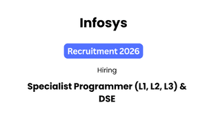 Infosys Off-campus Drive 2026
