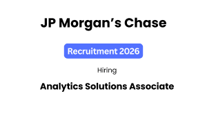 JPMorgan Chase Analytics Solutions Associate Job 2026