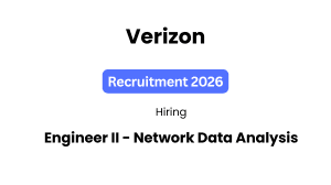 Verizon Engineer II Network Data Analysis Job 2026