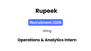 Rupeek Operations & Analytics Intern Recruitment 2026