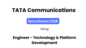 Tata Communications Engineer Recruitment 2026