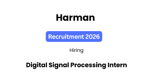 Harman Recruitment 2026