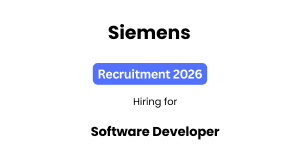 Siemens Software Developer Recruitment 2026 | Noida | Apply Online